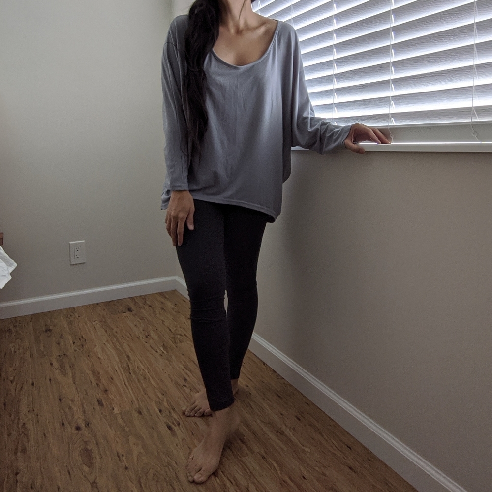 Lightweight, Gray colored long sleeve. Sz.L